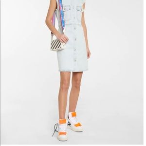 Virgil OFFWHITE WHITE BLACK WITH ORANGE DETAIL HIGH TOP SNEAKER